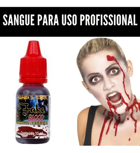 Sangue Falso Halloween Vampiro, Drácula, Zumbi 15ml Promoção