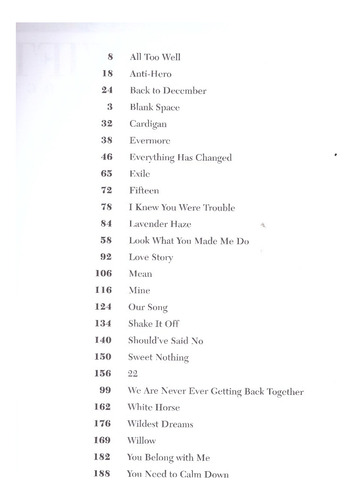 Taylor Swift Easy Piano Anthology: 26 Favorites.