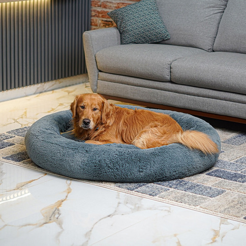 Cama para Perro Grande Furbedz Antiestrés Gris Oscuro Tipo Dona 23x100cm
