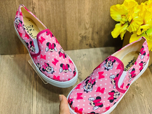 Tenis Zapato Mimie Mouse Lona Moda Casual Envio Full