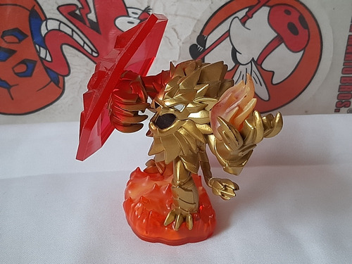 Wildfire De Skylanders,figura Original,funciona,leon,escudo.