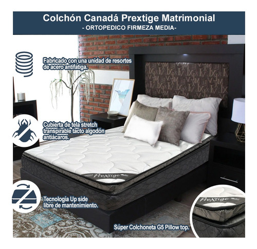 Colchones Canadá - Mod Prextige Matrimonial Ortopédico