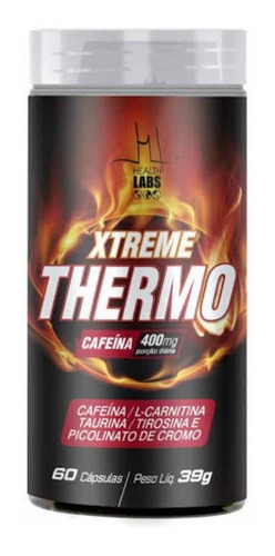 Suplemento em cápsula PacificHealth Laboratories  Xtreme Xtreme Thermo cafeína Xtreme Thermo em lata de 39g 60 un