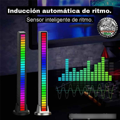 Barra Led Rgb Musica Carros Tunning Dj Gamer Usb Recargable