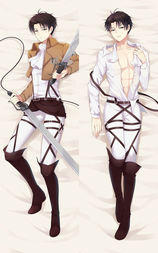 Dakimakura Levi Ackerman Ataque Titan Ambos Lados 150*50