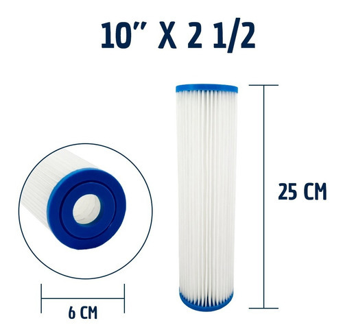 Filtro Água Caixa Dágua Cavalete + 2 Refil Plissado Lavável