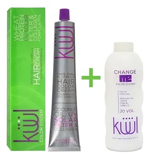 Kit Tinte Kuul Tinte Color System tono 1a negro azulado para cabello