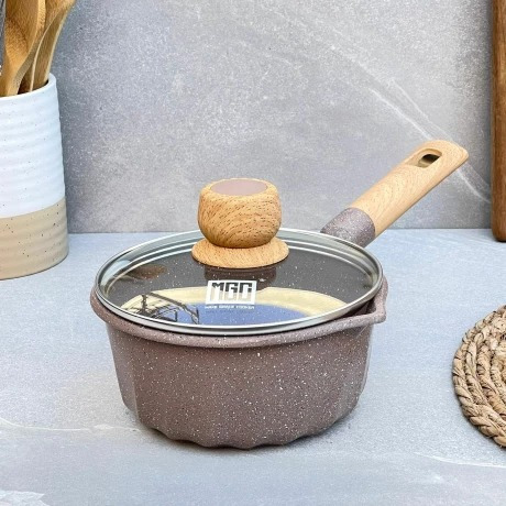 Olla Aluminio Fundido Recubrimiento Cerámico 18cm Marron