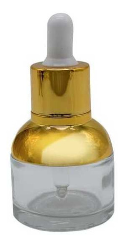 Frasco Gotero Vidrio Deluxe 30ml Dorado