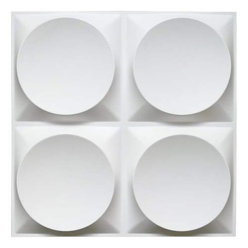 Panel Lámina Pvc Decorativo 3d Plastico Cuadrado Circular