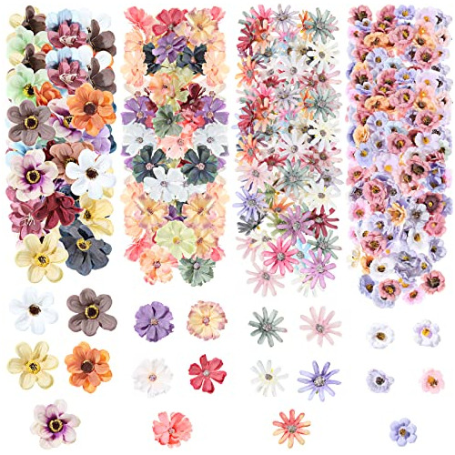 217 Piezas Flores De Flores Mini Cabezas De Seda Fake T5dtj