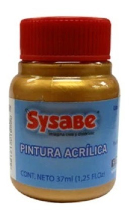 Pintura Acrílica Oro Metalizado Sysabe 40ml