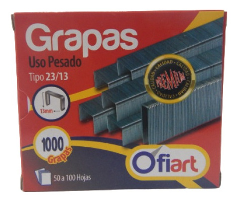 Grapas Uso Pesado Ofiart 23/13 (caja X 1000) X 2 Cajas