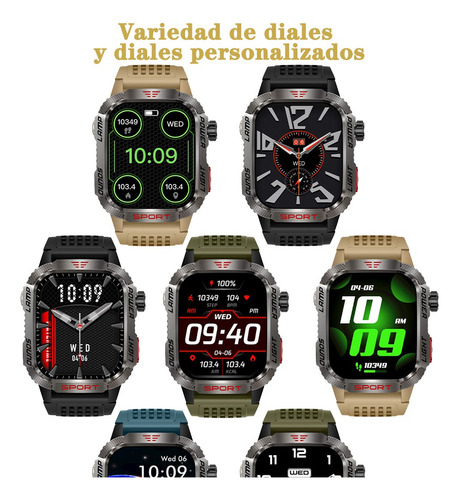Smart Watch Hombre Bluetooth Llamada Compass Torch