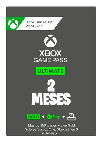 Suscripción Xbox Game Pass 2 Meses
