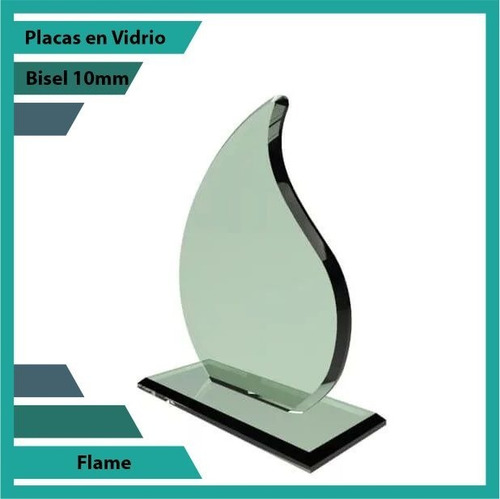 Placas En Vidrio Forma Flame