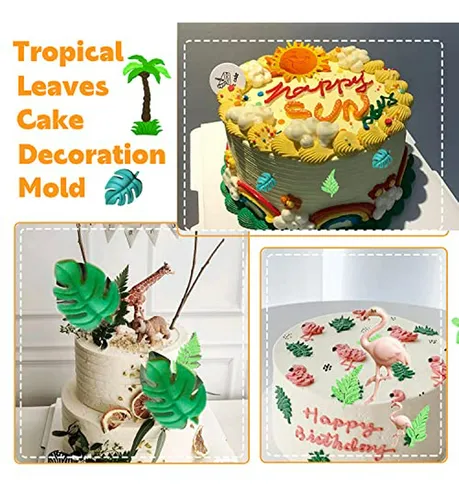 Moldes De Silicona Tropical: Flamingo, Hojas Y Árboles - Set