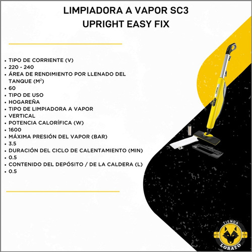 Imagen 6 de 10 de Limpiadora A Vapor Karcher Sc3 Hogar Niños Pisos Paños Kit