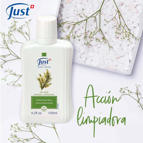 Imagen 6 de 6 de Limpiador Tónico De Tea Tree Y Manuca Anti-acné Swiss Just