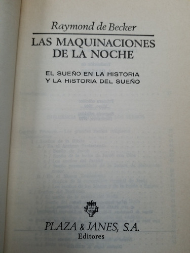 A6 Las Maquinaciones De La Noche, Raymond De Becker (Usado)