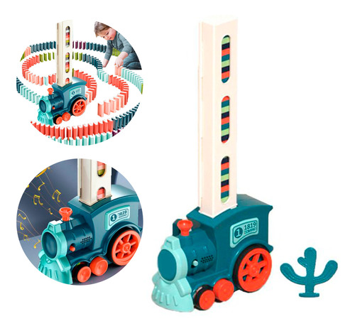 Juguete Tren Fichas Domino Niños Juego Vehiculo Electrico