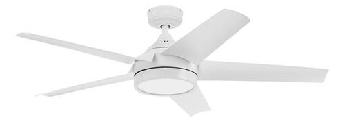 Ventilador De Techo Kriska 52 Pulg Blanco Mate Cinco Aspas 1.321 M Coolfan