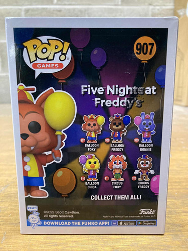Balloon Foxy 907 Five Nights At Freddys Funko Pop Original