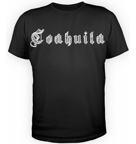 Playera Coahuila - Camiseta Negra Norteña