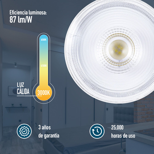 Foco led Icon PAR3815W30KLNATE Bulbo color blanco cálido 15W 127V 3000K 750lm