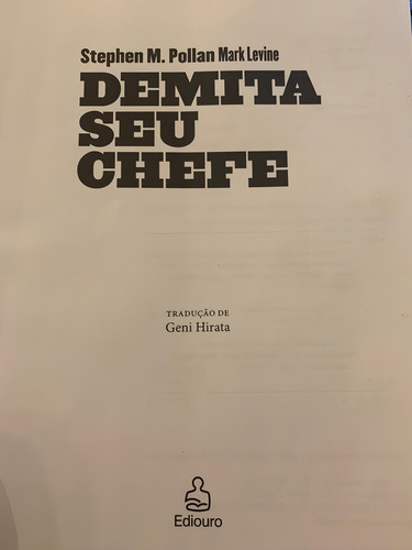 Livro - Demita Seu Chefe - Stephen M. Pollan & Mark Levine