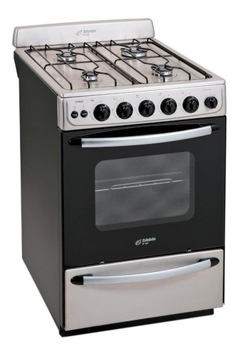 Imagen 1 de 4 de Cocina Eslabón de Lujo EFM56NI a gas/eléctrica 4 hornallas inoxidable 220V puerta con visor