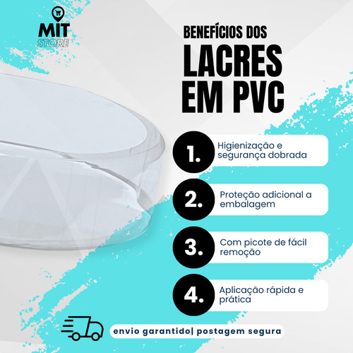 300 Lacres Termoencolhível Para Potes 10 Cm (100mm X 30mm)