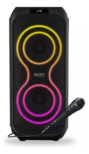 Bocina Bafle Bluetooth Portátil Recargable 2x8 Pulgadas Select Sound Modelo Flex Subwoofer Radio Fm Tws Con Micrófono 30w Rms BT2028