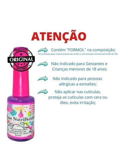 Imagem 4 de 4 de Base Nutribomba 2 Esmaltes Fortalecedor De Unha Manicure