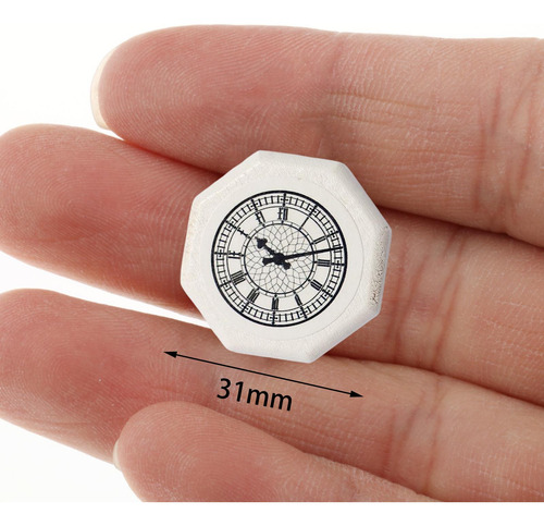 2 Piezas Casa De Muñecas Miniatura 1:12 Relación Reloj De