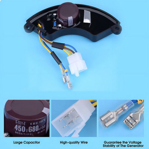 Regulador De Voltaje Automático En Forma De Arco Avr Para 6.5kw 7kw 8.5kw 2 Fases Generador De Gasolina 6 Hilos Aluminio Regulador De Voltaje Ajustable Universal