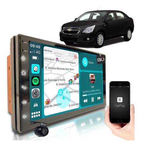 Central Multimidia 7 Polegadas Carplay Sem Fio Gps Android Cor Cobalt Ls 2011 2012 2013 2014 2015 2016