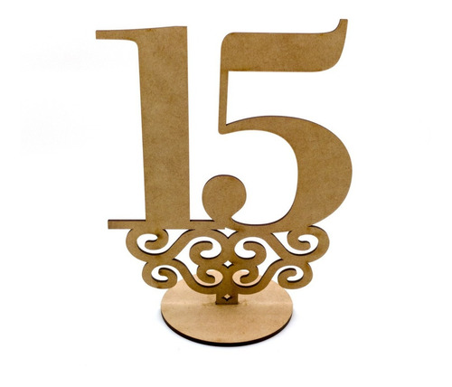 10 Numeros Para Mesas Mdf (01) Cumpleaños Casamiento,15 Años