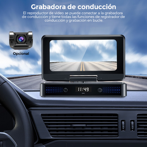Estéreo 1din Hd Táctil Bluetooth Mirrorlink De 7 Pulgadas Con Cámara