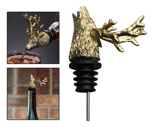 3 Animal Deer Wine Aerator Pourer Con Tapón De Silicona