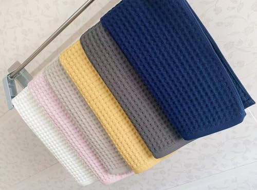Juego De Toallas De Mano De Baño De Algodón Tipo Waffle De M