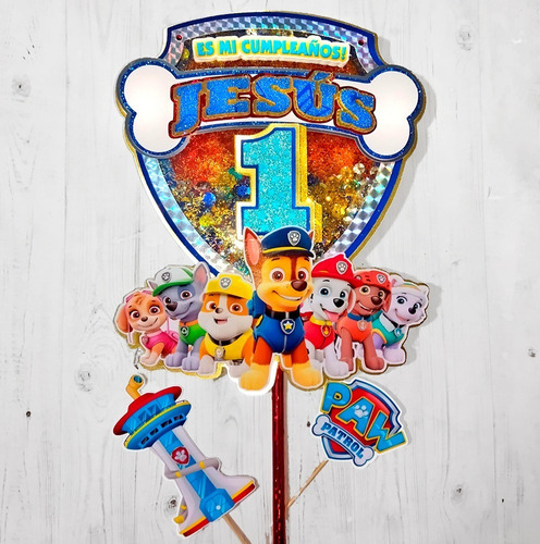 Topper Para Tortas Minitoppers Paw Patrol Skye Personalizado