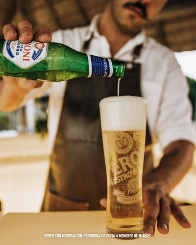 Cerveza Peroni Nastro Azzurro Origen Italia Porrón Pack X24