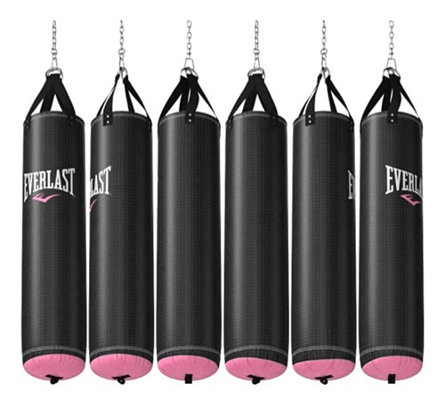 Imagen 2 de 7 de Costal Everlast Cardio Blast Heavy Bag Negro/rosa