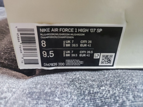 Nike Air Force 1 High X Billie Eilish, Talla: 26.5mx (Usado)
