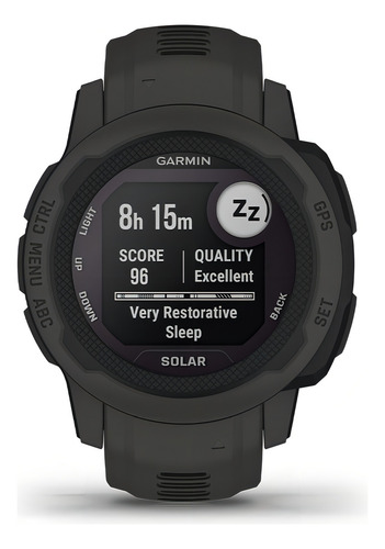Smartwatch Garmin Solar Instinct 2s, caixa de 40 mm, malha de silicone e moldura de grafite