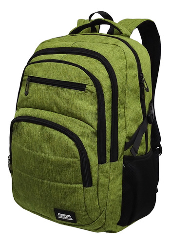 Mochila Urbana Grande Pilot Kossok Reforzada Color Verde Musgo