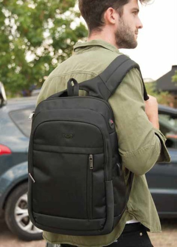 Imagen 2 de 7 de Mochila Urbana Portanotebook Extensible Biwo Con Usb Unisex