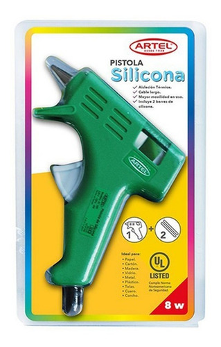 Pistola De Silicona Artel Con 2 Barras