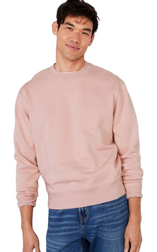 Polerón Hombre Old Navy Sin Gorro Essential Crew Rosa